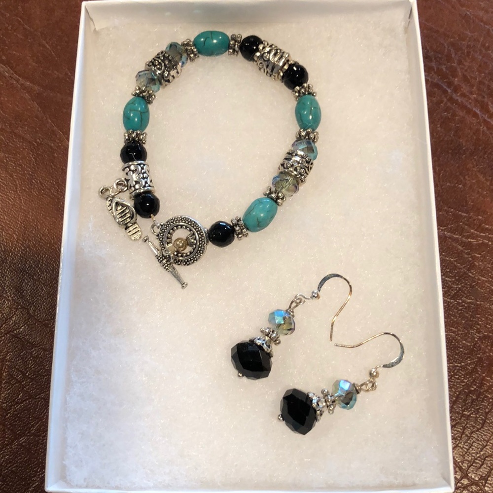 Bracelet and earrings - custom made
